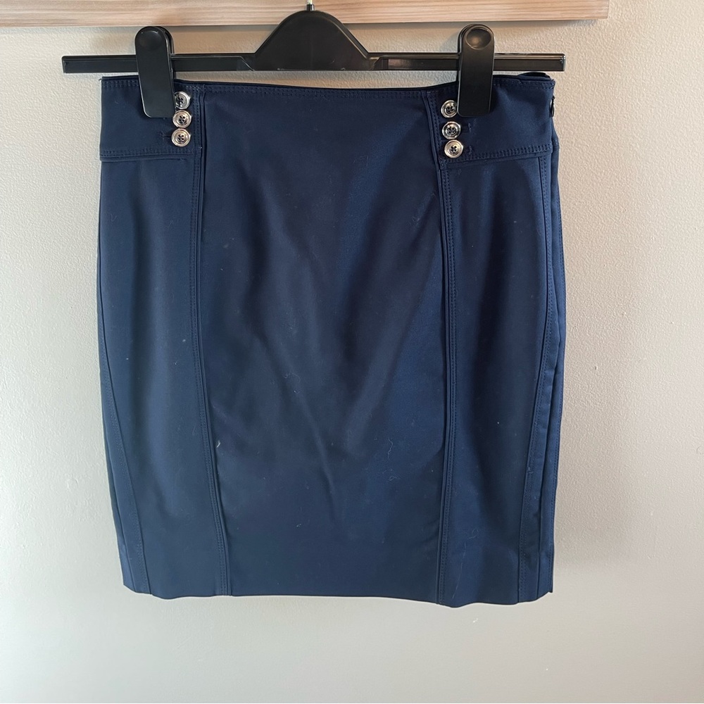 White House Black Market Navy Pencil Skirt. Size 4.